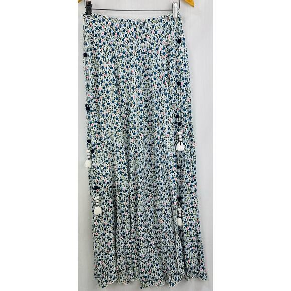 Poupette St Barth Jena Paneled Maxi Skirt – Blue Floral – Size Small - Picture 4 of 8